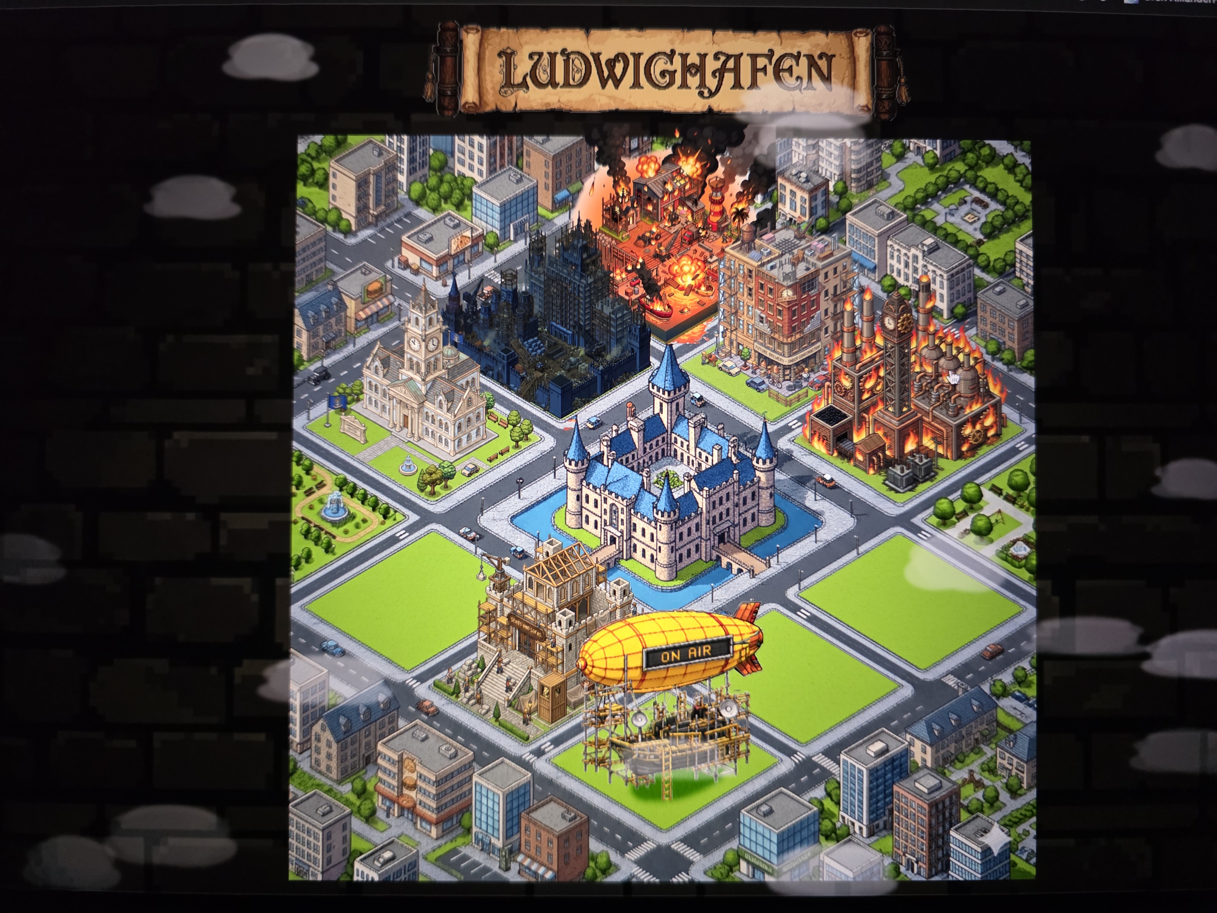 Ludwighafen services on fire