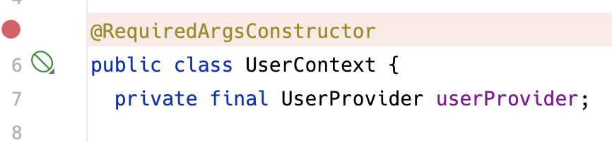 Set breakpoint at line of Lombok annotation